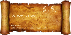 Salzer Vince névjegykártya